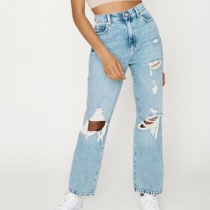Garage Vintage Straight Ripped Jean